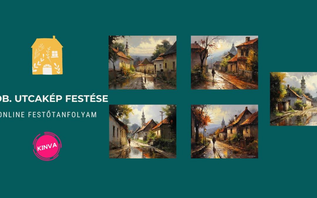 Falusi Utcakép Festése Online Festő Tanfolyam