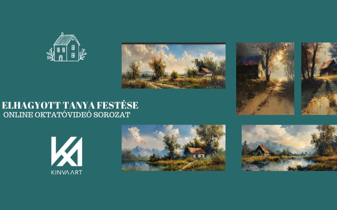 5 db. Elhagyott Tanyás Tájkép Festése Oktatóvideó Sorozat!