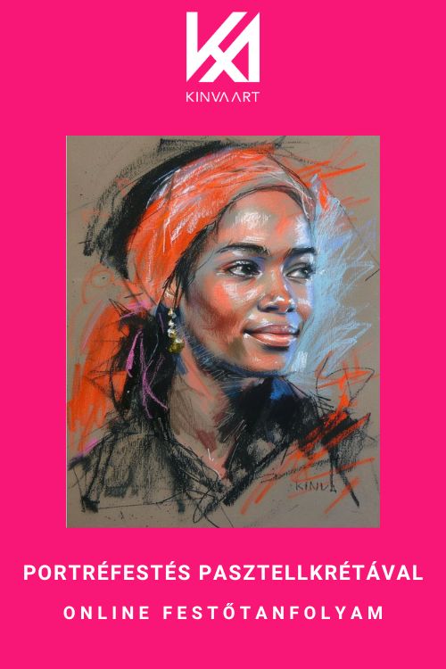 Portrefestes Pasztellkretaval (500 x 750 px)