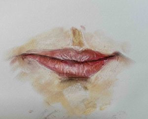 33. Lecke: Száj rajzolása pasztell krétával, videó (Pasztell 4. Portréfestés) 