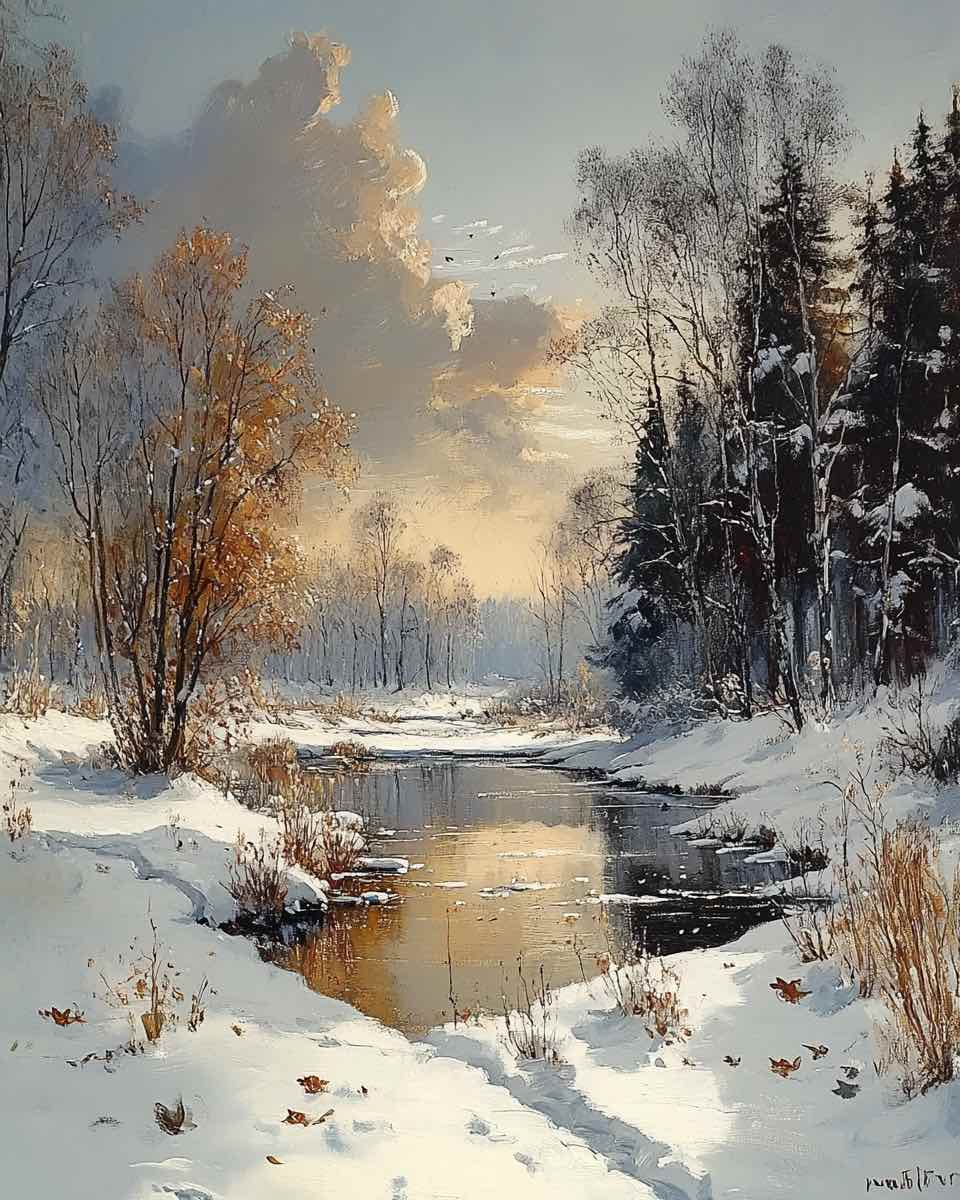Izgalmas Téli Tájak Festése Online Festőtanfolyam - Image 4