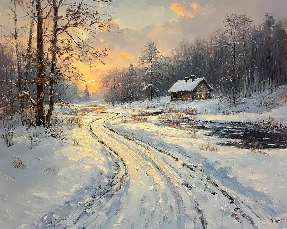 Izgalmas Téli Tájak Festése Online Festőtanfolyam - Image 3